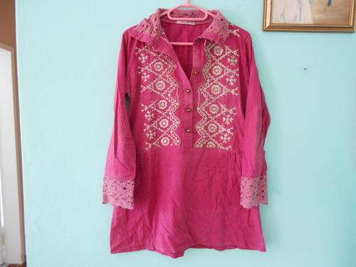 Pink Bohemian Style Shirt by Susie (Medium)